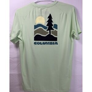 NWT Men's Columbia Dri-Fit Explorers Canyon Back Graphic T-Shirt Green - Small